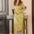 Olive green printed muslin salwar-kameez