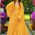 Yellow printed georgette gown