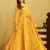 Yellow printed georgette gown