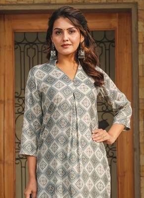 Grey printed rayon palazzo 2