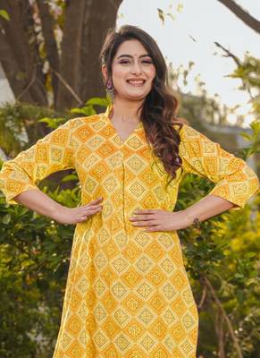 Yellow printed rayon palazzo 2