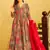 Multicolor printed rayon anarkali suits