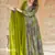 Green printed rayon anarkali suits