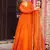 Orange digital print airtex chinon anarkali suits