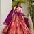 Pink printed Jharna silk gown