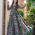 Multicolor printed rayon gown