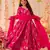 Rani pink printed rayon gown