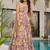 Yellow printed rayon gown