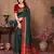 Green silk blend soft saree with contrast blouse
