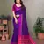 Purple silk blend soft saree with contrast blouse