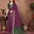 Wine silk blend soft saree with contrast blouse