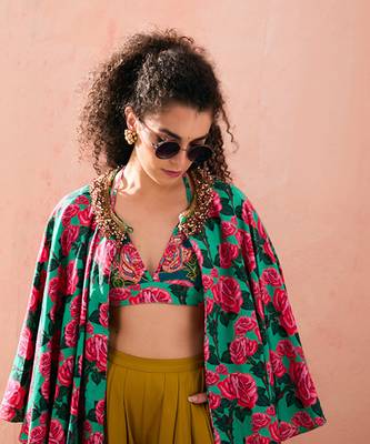Multicolor rayon cotton floral printed co ord set 2