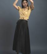 Ochre yellow double breasted shirt