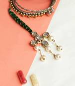 Kundan amaze lumba rakhi  with roli chawal