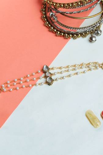 Kundan trio bhabhi rakhi with roli chawal