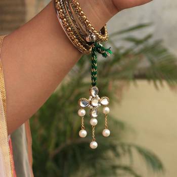 Kundan amaze lumba rakhi  with roli chawal 3