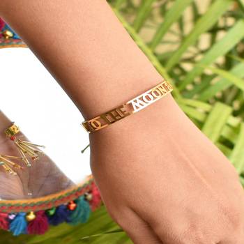 To the moon and back golden glass tubes  lumba band with roli chawal 3
