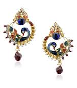 Royal Wave Peacock Earring-Rae0006