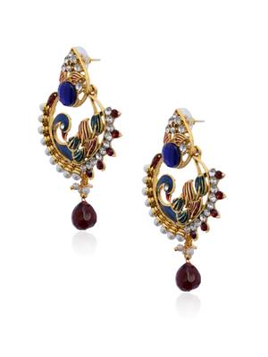 Royal Wave Peacock Earring-Rae0006 2