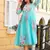 Sky blue digital print silk kurti