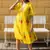 Yellow digital print silk kurti