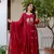 Stylish women haati embroidery anarkali kurta pant & dupatta set