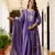 Stylish women haati embroidery anarkali kurta pant & dupatta set