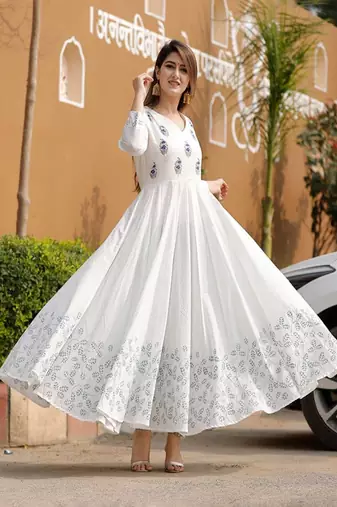 Stylish women anarkali kurta & dupatta set