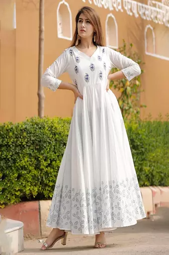 Stylish women anarkali kurta & dupatta set