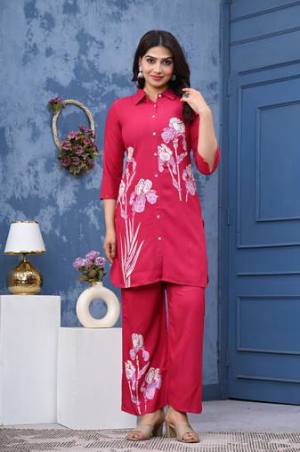 Stylish women coat kurta & palazzo dupatta set