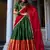 Green art silk lehenga choli with dupatta