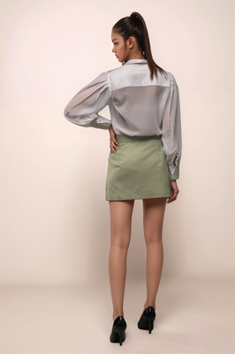 White georgette panel shirt 3