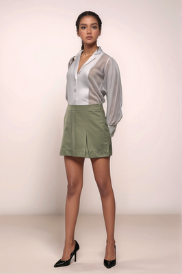 White georgette panel shirt 4