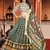 Green Digital Print Silk Lehenga