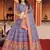 Multicolor Digital Print Silk Lehenga