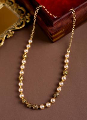 Golden pearl antique mala 2