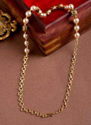 Golden pearl antique mala 3