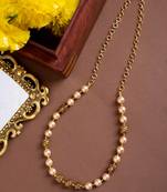 Golden pearl antique mala
