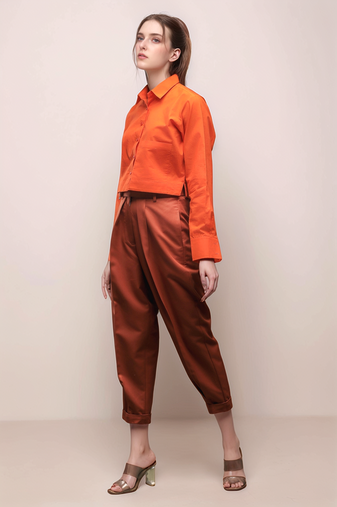 Orange crop shirt