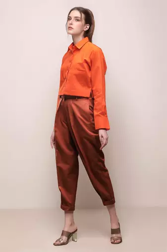 Orange crop shirt