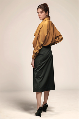 Ochre yellow layered shirt 3