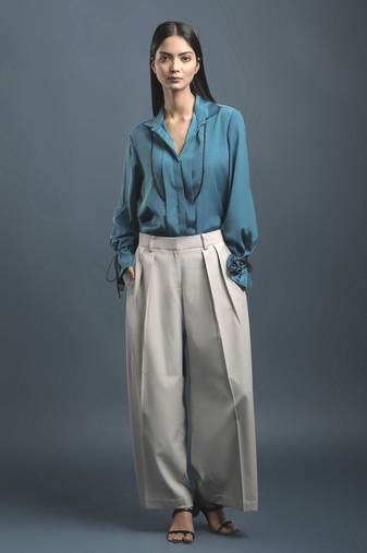 Rama blue crepe shirt