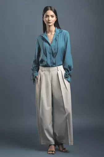 Rama blue crepe shirt