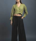 Green overlapped shirt