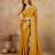 Trendmalls Yellow Art Silk Embroidery work Saree with Unstitched Blouse Piece