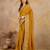 Trendmalls Yellow Art Silk Embroidery work Saree with Unstitched Blouse Piece