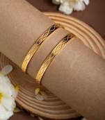Golden embossed bangle set