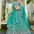 Sea green Tissue sequin embroidery Semi Stitched Lehenga choli with Dupatta
