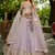 Mauve Chinnon sequin embroidery Semi Stitched Lehenga choli with Dupatta