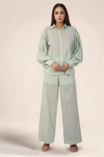 Mint green classy cotton shirt